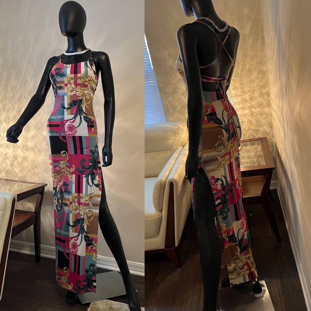 Maxidress backless adjustable available size S,M,L,New without tag.